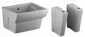 COPPIA PIEDINI X MESSICO 2 CM.75 BIANCO J0846